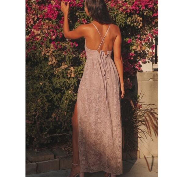Lulus Stolen Moments‎ Dusty Pink Sleeveless Maxi Dress Size S - Picture 2 of 11